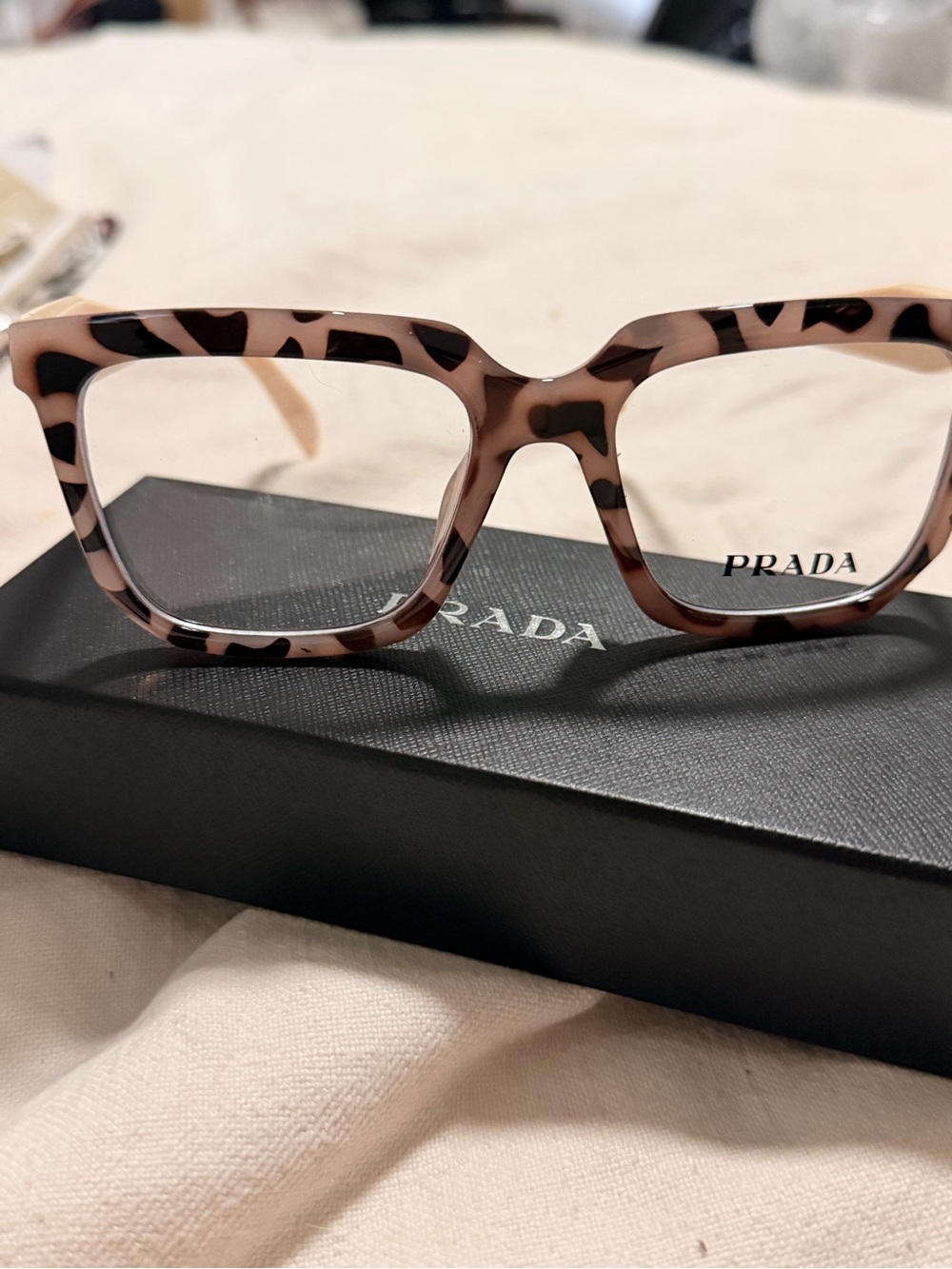 PRADA Pink Tortoiseshell and Beige Women's Optical Frames - Picture 6 of 11